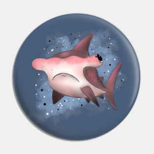 Grumpy Hammerhead Shark Pin