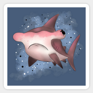 Grumpy Hammerhead Shark Sticker