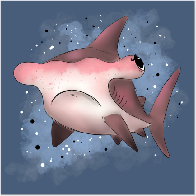 Grumpy Hammerhead Shark Wall Art by H. R. Sinclair