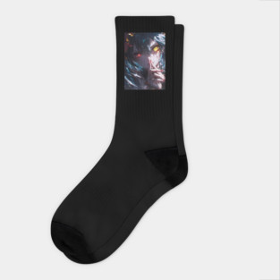 Kurumi Tokisaki Date A Live Anime Girl Dark Fantasy Dual Eyes Socks