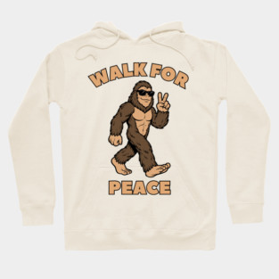 Walk for Peace — Cool Sasquatch Peace Sign Hoodie