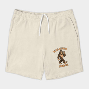 Walk for Peace — Cool Sasquatch Peace Sign Shorts