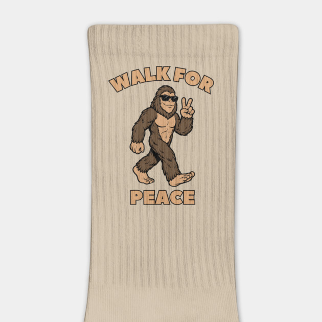Walk for Peace — Cool Sasquatch Peace Sign by Creatifly Graphic Tees