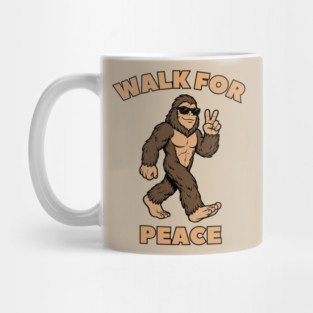 Walk for Peace — Cool Sasquatch Peace Sign Mug