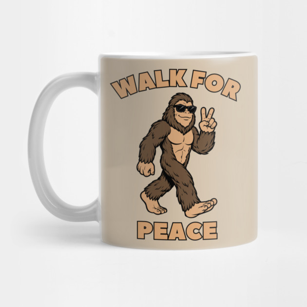 Walk for Peace — Cool Sasquatch Peace Sign by Creatifly Graphic Tees