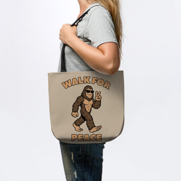 Walk for Peace — Cool Sasquatch Peace Sign by Creatifly Graphic Tees