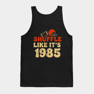 Shuffle Like It's 1985 | Retro Football Helmet Design Tank Top
