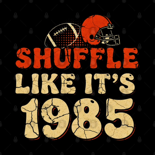 Shuffle Like It's 1985 | Retro Football Helmet Design by OUTFITPAW