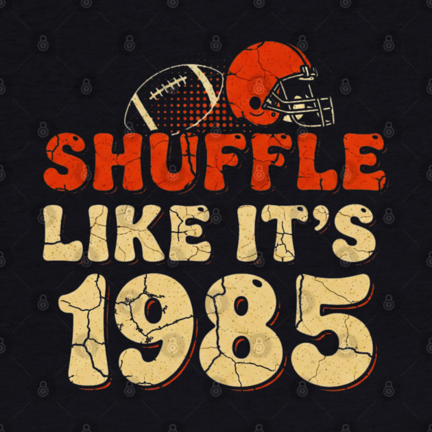 Shuffle Like It's 1985 | Retro Football Helmet Design by OUTFITPAW