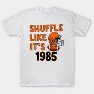 Shuffle Like It's 1985 | Retro Football Helmet Design T-Shirt