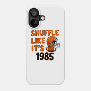 Shuffle Like It's 1985 | Retro Football Helmet Design Phone Case