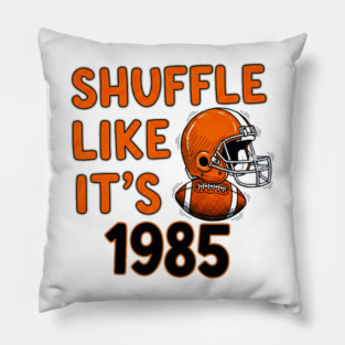 Shuffle Like It's 1985 | Retro Football Helmet Design Pillow