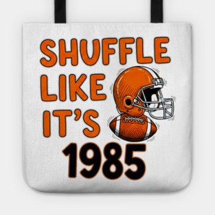 Shuffle Like It's 1985 | Retro Football Helmet Design Tote