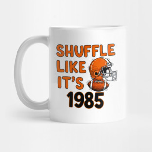 Shuffle Like It's 1985 | Retro Football Helmet Design Mug