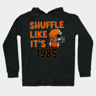 Shuffle Like It's 1985 | Retro Football Helmet Design Hoodie