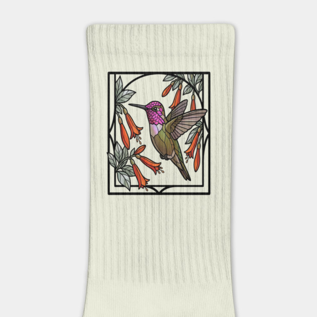 Anna's Hummingbird Stained Glass Art by BirdsnStuff