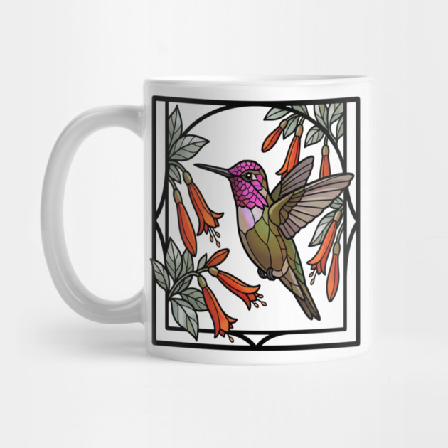 Anna's Hummingbird Stained Glass Art by BirdsnStuff