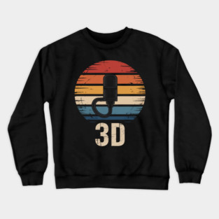 3d Print 3d Printer Gift 3d Printing Crewneck Sweatshirt