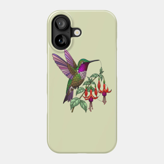 Anna's Hummingbird Fuchsia Aesthetic Phone Case by BirdsnStuff