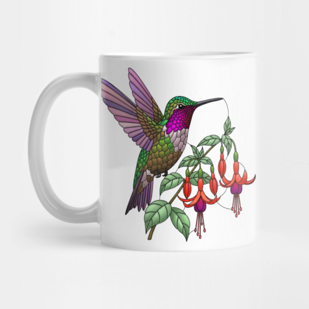 Anna's Hummingbird Fuchsia Aesthetic by BirdsnStuff