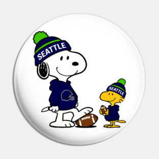 Seattle Seahawks - Snoopy & Woodstock Football Style M065 Pin