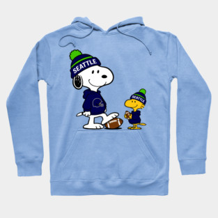 Seattle Seahawks - Snoopy & Woodstock Football Style M065 Hoodie