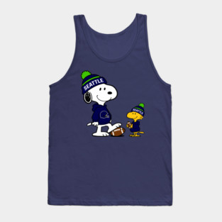 Seattle Seahawks - Snoopy & Woodstock Football Style M065 Tank Top