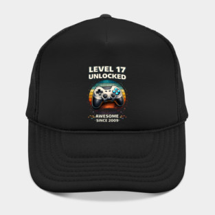 Level 17 Unlocked Awesome Since 2009 Gamer Birthday Hat