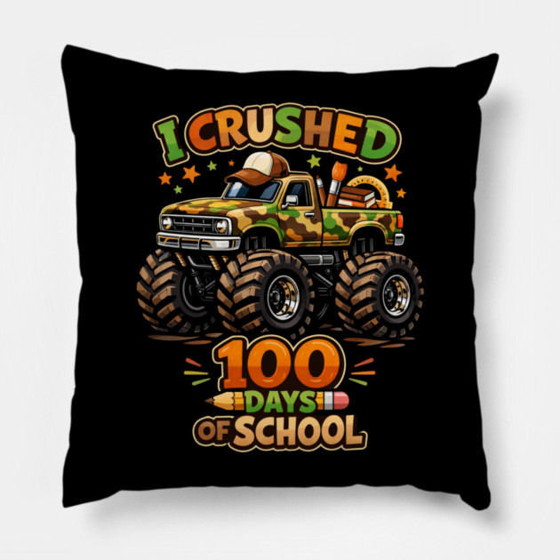 I Crushed 100 Days Of School Teacher Celebration Pillow by ArtistTee ⭐⭐⭐⭐⭐