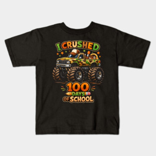 I Crushed 100 Days Of School Teacher Celebration Kids T-Shirt