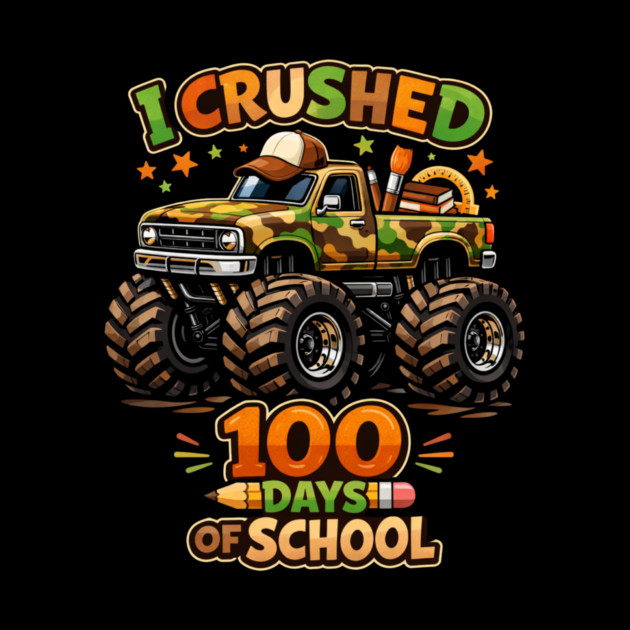 I Crushed 100 Days Of School Teacher Celebration by ArtistTee ⭐⭐⭐⭐⭐