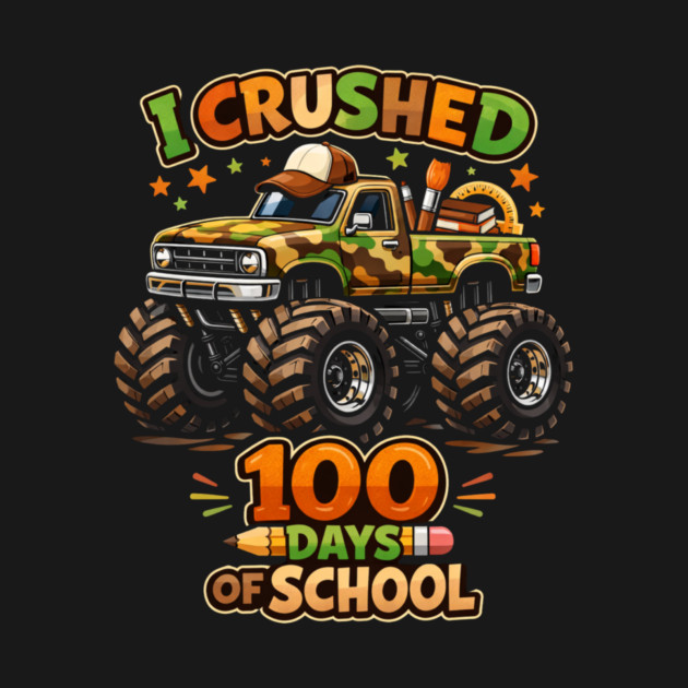 I Crushed 100 Days Of School Teacher Celebration by ArtistTee ⭐⭐⭐⭐⭐