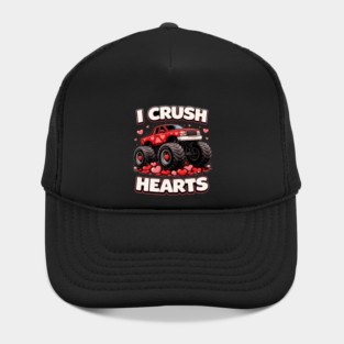 I Crush Hearts Valentine's Day Monster Truck Lover Hat