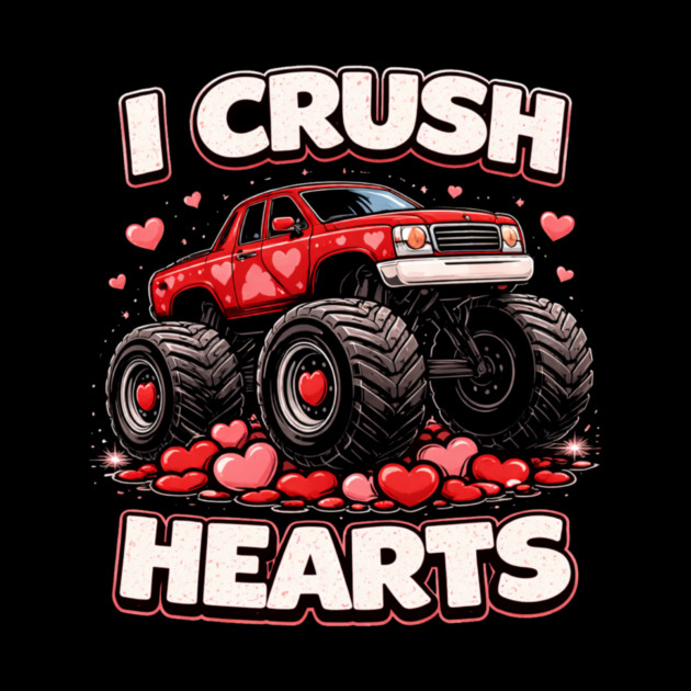 I Crush Hearts Valentine's Day Monster Truck Lover by ArtistTee ⭐⭐⭐⭐⭐