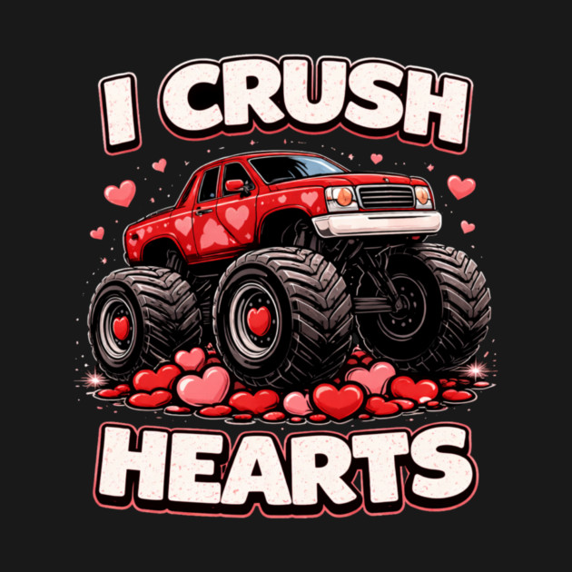 I Crush Hearts Valentine's Day Monster Truck Lover by ArtistTee ⭐⭐⭐⭐⭐