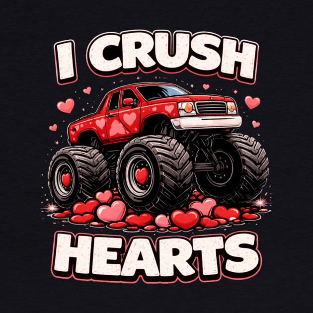 I Crush Hearts Valentine's Day Monster Truck Lover by ArtistTee ⭐⭐⭐⭐⭐