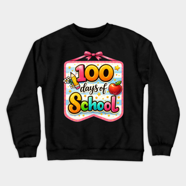 100 Days Of School Teacher Celebration Crewneck Sweatshirt by ArtistTee ⭐⭐⭐⭐⭐