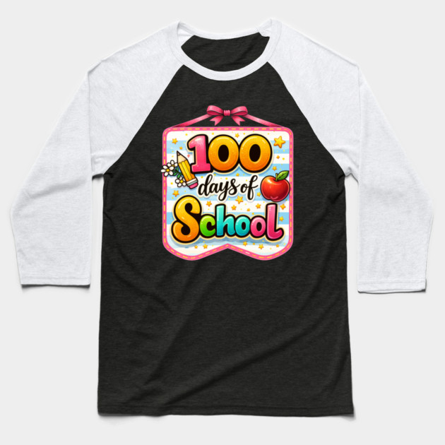 100 Days Of School Teacher Celebration Baseball T-Shirt by ArtistTee ⭐⭐⭐⭐⭐