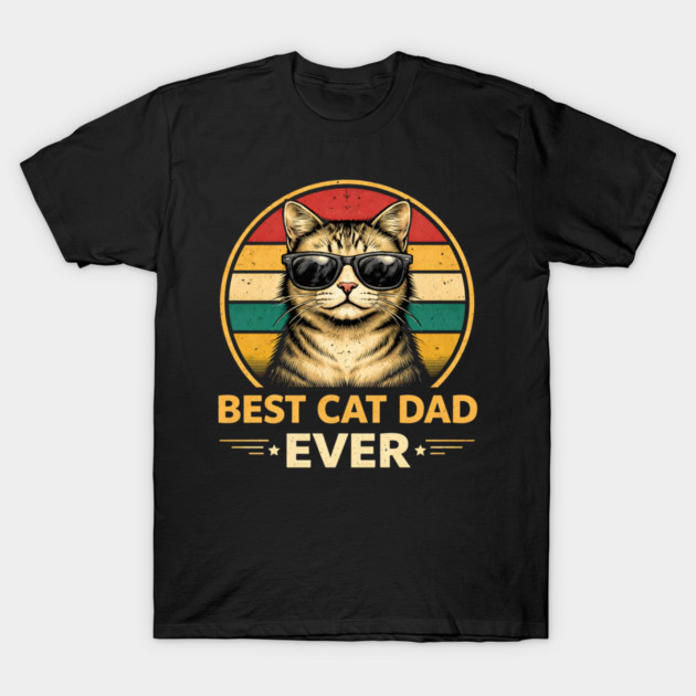 Best Cat Dad Ever Funny Father's Day Cat Lover T-Shirt by ArtistTee ⭐⭐⭐⭐⭐