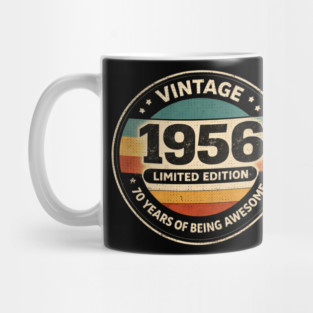 Vintage 1956 Limited Edition 70 Years Of Being Awesome Mug