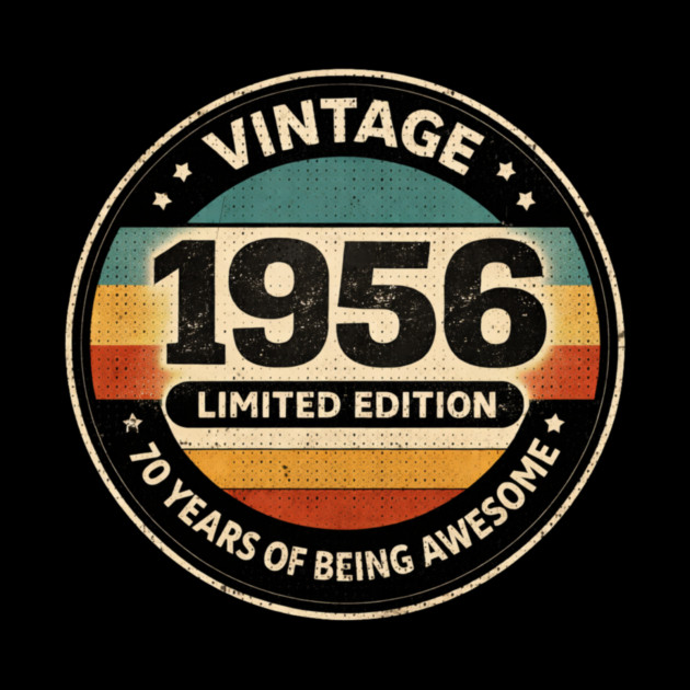 Vintage 1956 Limited Edition 70 Years Of Being Awesome by ArtistTee ⭐⭐⭐⭐⭐