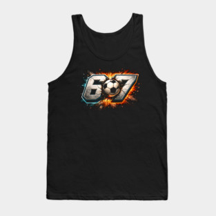67 Soccer Ball Explosive Sport Fan Tank Top