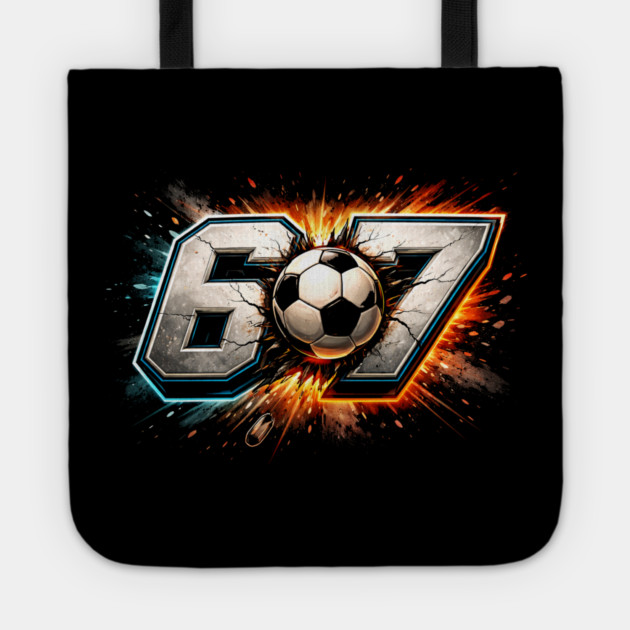67 Soccer Ball Explosive Sport Fan Tote by ArtistTee ⭐⭐⭐⭐⭐