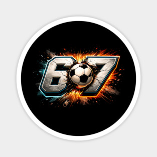 67 Soccer Ball Explosive Sport Fan Magnet