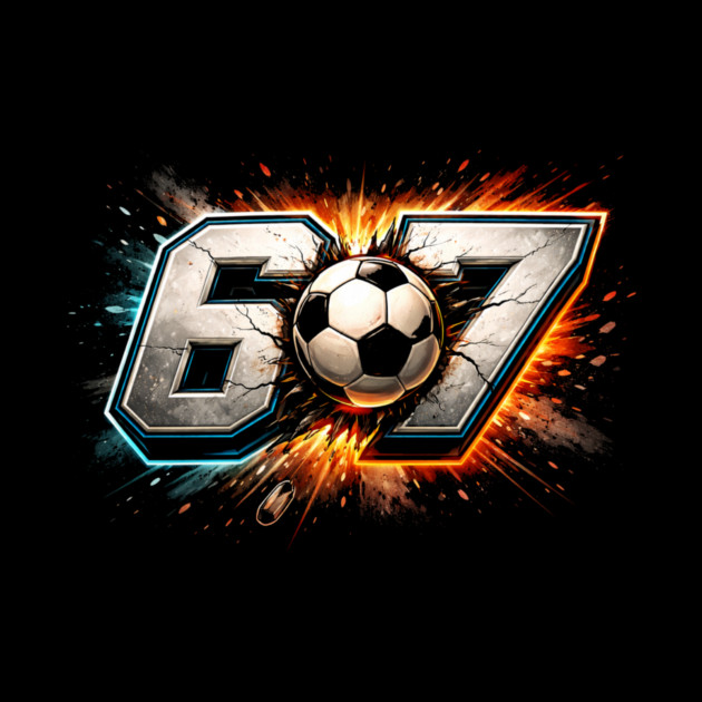 67 Soccer Ball Explosive Sport Fan by ArtistTee ⭐⭐⭐⭐⭐
