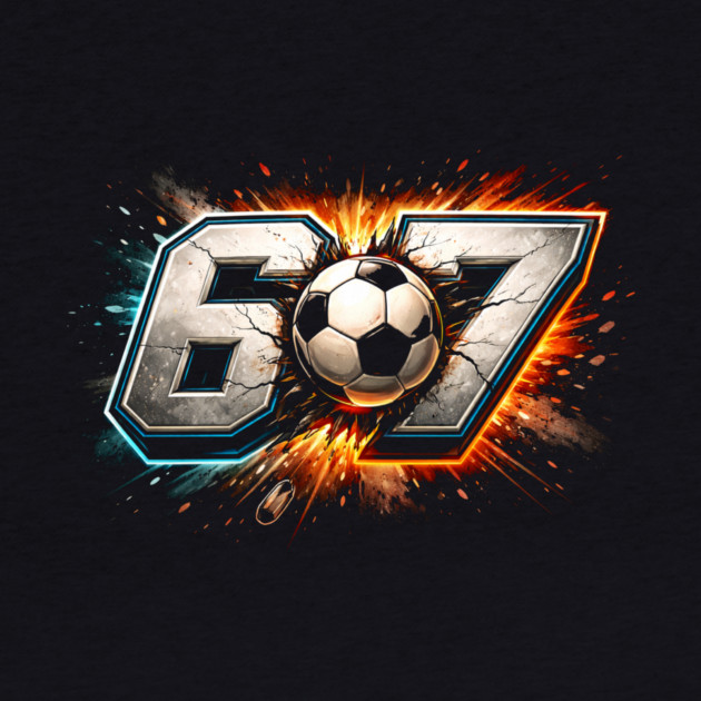 67 Soccer Ball Explosive Sport Fan by ArtistTee ⭐⭐⭐⭐⭐
