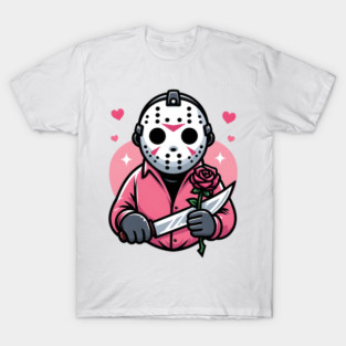 Jason Voorhees Couple Rose T-Shirt