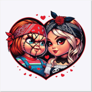 Horror Couple Chicano Valentine, Spanish Always and Forever Couple, Old School Cholo Couple, Valentine Chola Cholo Posters and Art