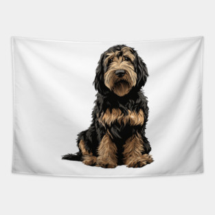 Otterhound Dog Illustration Tapestry