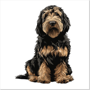 Otterhound Dog Illustration Posters and Art